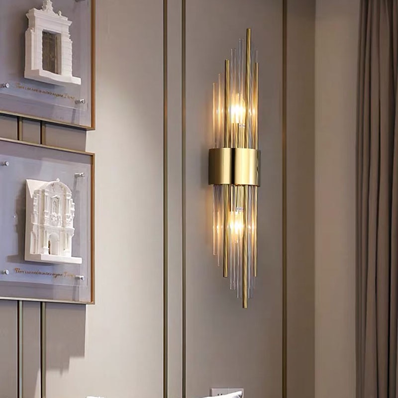 Applique murale LED cristal moderne applique murale appliques murales chambre salle à manger en acier applique murale 110-120v 220-240v 5 w de 2025 ? $199.99 –P1