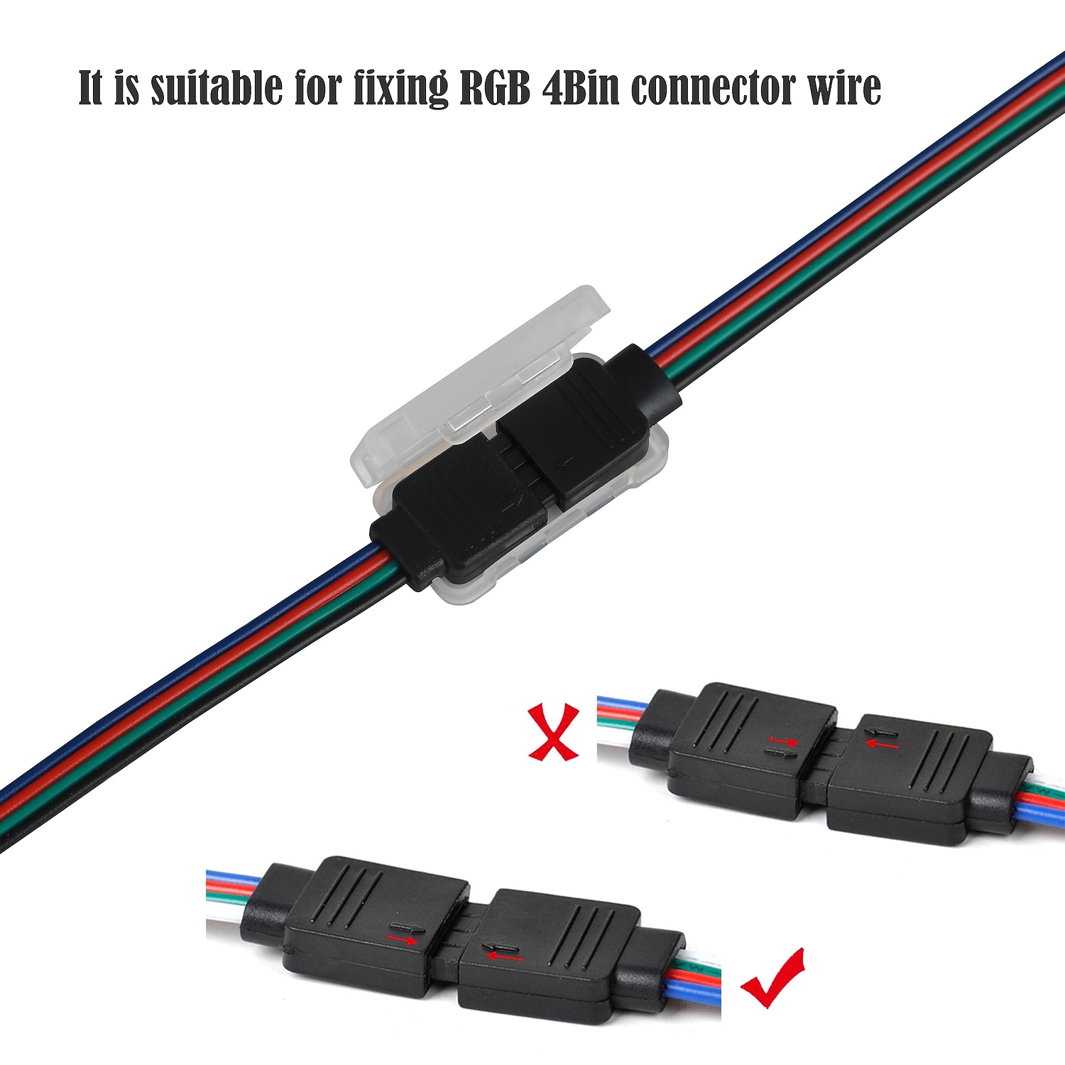 LED Light Strip Connector Waterproof Fixing Clip 4 Pin RGB Needle Male Type Waterproof Box Light Bar Accessory Box is Suitable for Fixing RGB 4Bin Connector Line 2025 - $8.49 –P3