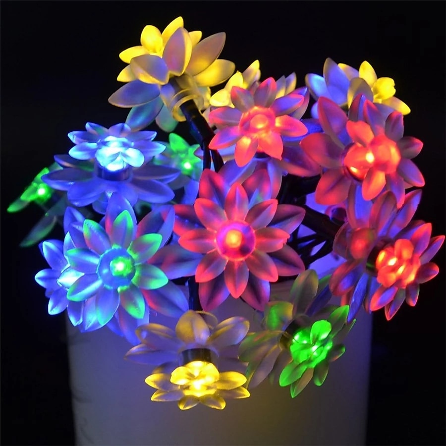 Łańcuchy świetlne led w kształcie lotosu 6m 3m 1.5m bateria operacja usb 40 diod 20 diod 10 diod świątecznych wesele ogród patio dekoracja świąteczna światło 2025 - $13.49 –P9
