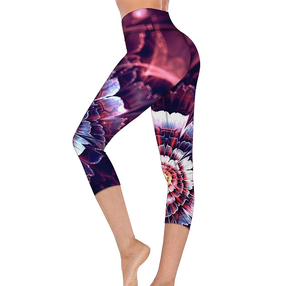 FLYILY Cintura Alta Elásticos Pantalones de Yoga Para Mujer Leggings para Correr Entrenamiento Fitness 