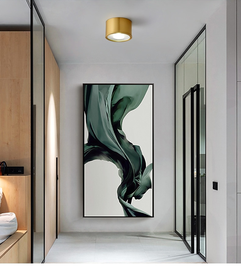 светодиодный мини-потолочный светильник крыльцо современный северный золотой коридорный свет проходной свет 6/8/10 см светильники заподлицо медный потолочный светильник металлический вход прихожая 2026 - $83.99 –P13