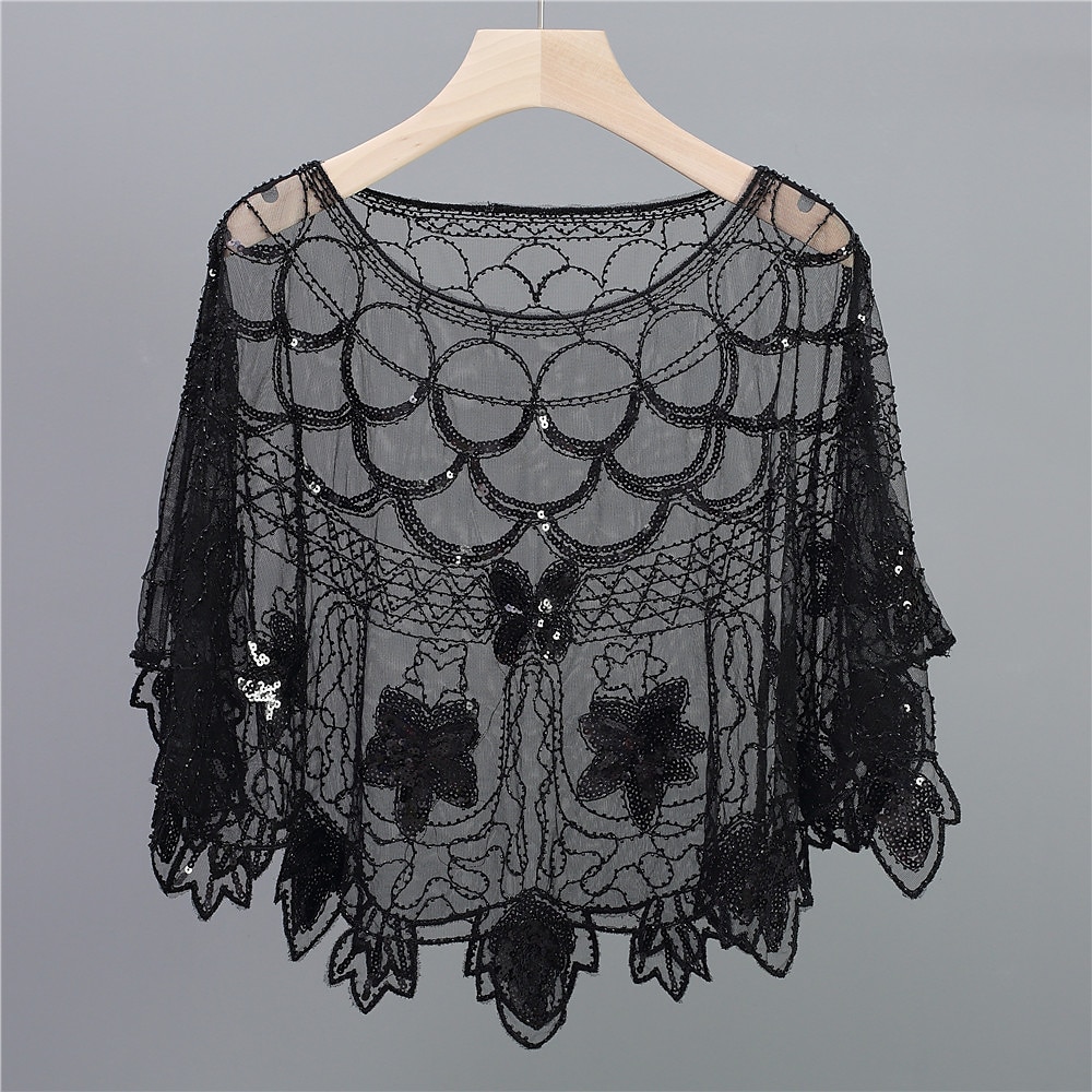 De livlige 20-årene 1920-tallet Den store Gatsby Party-kostyme Maskerade Halloween Kostumer Den store Gatsby Bryllupsgjest Paljetter Paljetter Dame Bryllup Fest Bryllupsgjest Voksne Sjal 2025 - $26.99 –P13