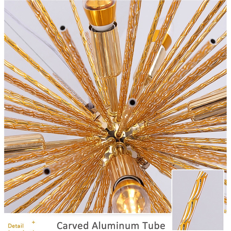 LED Pendant Light Crystal Chandelier 9-Light Firework Modern Sputnik Chandelier Pendant Light Fixture for living room Dining Room and Bedroom 2025 - $354.49 –P7