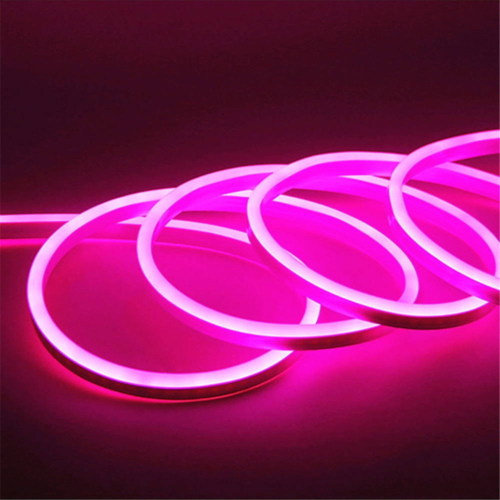 led neon flex strip světla 6mm úzké neonové světlo 12v led strip vodotěsný 5m ořezatelný diy led neonový světelný pás pro vnitřní venkovní domácí dekoraci a dc12v adaptér a dotykový stmívač switch kit 2025 - $40.99 –P7