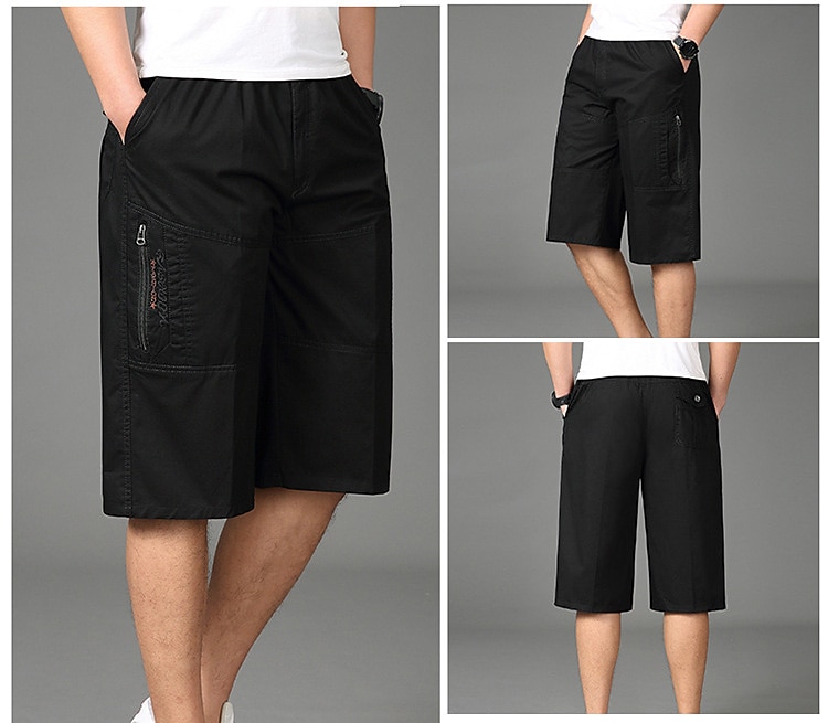 Men's Cargo Shorts Hiking Shorts Summer Outdoor Loose Ripstop Breathable Quick Dry Zipper Pocket Capri Pants Bottoms Below Knee Black Army Green Cotton Work Hunting Fishing XL XXL XXXL 4XL 5XL 2025 - $23.99 –P4