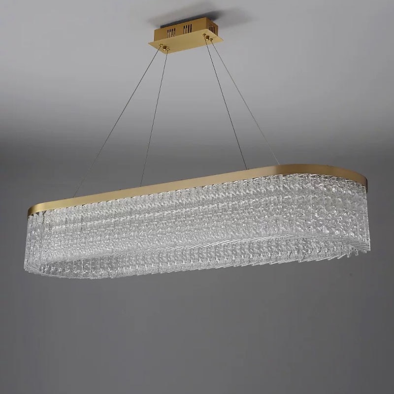 lámpara colgante de luz led lámpara de cristal luz de la isla de cocina diseño de círculo dorado moderno diseño de linterna de 80 cm metal galvanizado 220-240v 110-120v 2025 - $760.09 –P3