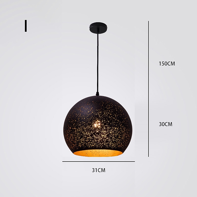 2025年 LED　ペンダント　ライトキッチン　アイランドライト　ブラック　モダン　シングル　デザイン　メタル　塗装仕上げ　伝統的　クラシックノルディックスタイル　110-240v  コレクション – $107.99 –P9