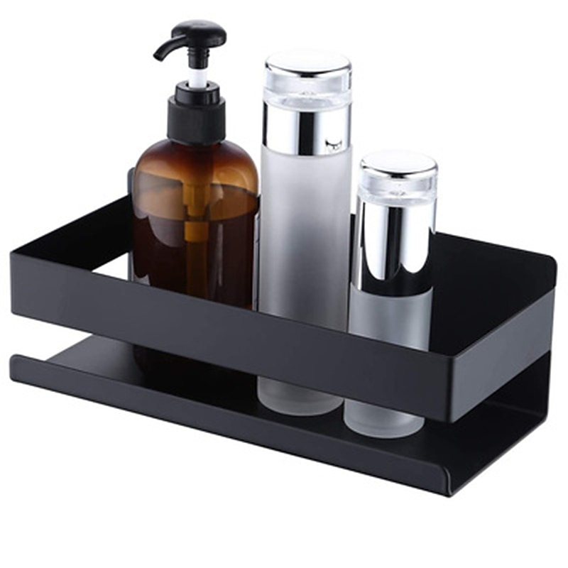 Self-adhesive Wall-mounted Punch-free Bathroom Shelf, Shower