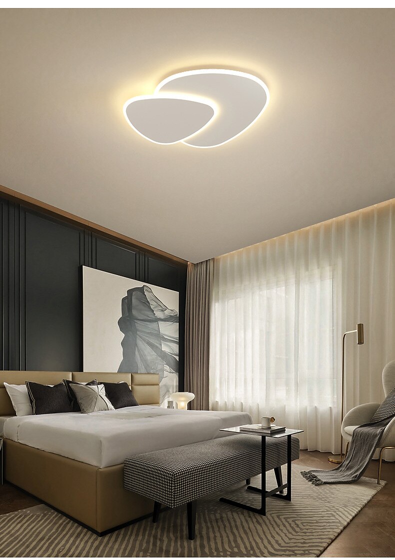 ledet taklampe 40 50 cm geometriske former innfelt lys metall moderne stil geometrisk malte overflater ledet moderne 220-240v 2025 - $182.99 –P1