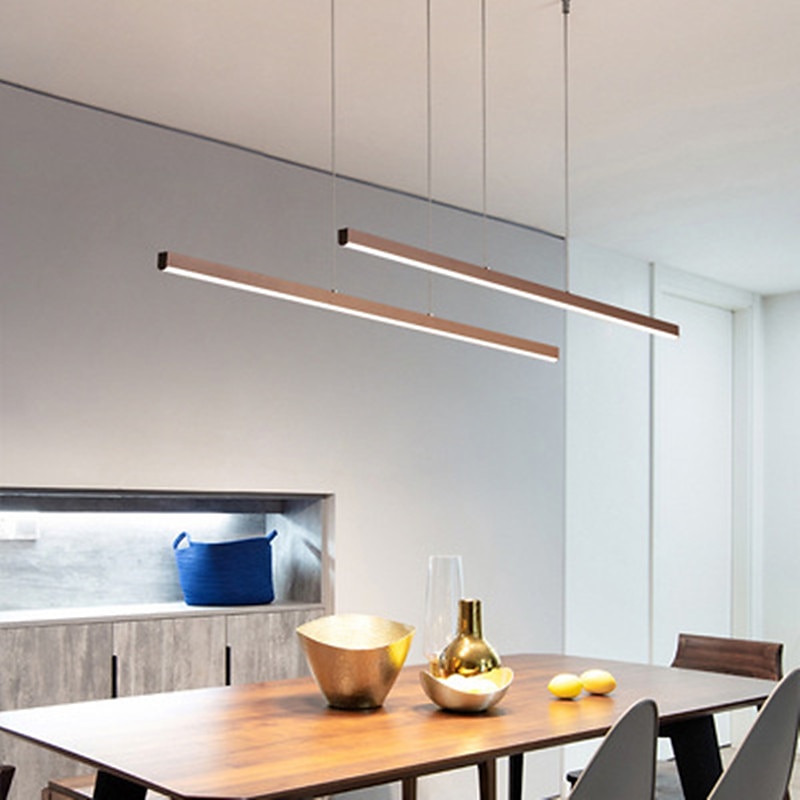 lampada a sospensione lineare a led cucina isola luce ufficio luce 1 testa 2 teste lampadario alluminio stile moderno eleganti finiture verniciate 220-240 v 110-120 v del 2025 a $399.99 –P8