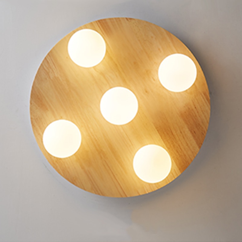 LED Deckenleuchte modernes nordisches Globe Design 50 cm Einbauleuchten Holz lackierte Oberflächen moderner nordischer Stil 220-240v 110-120v 2025 - $517.39 –P8