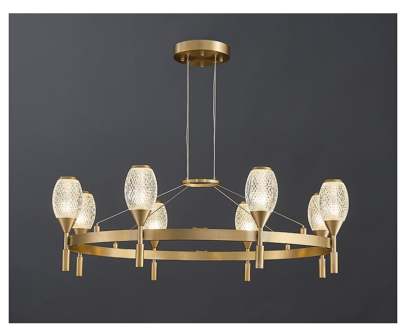 6-Light 10-Light 64/80/90/90 cm Forme geometrice Candelabre Cupru Acrilic Stil modern Alamă Modern Stilul nordic 110-120V 220-240V 2025 - $1273.15 –P8