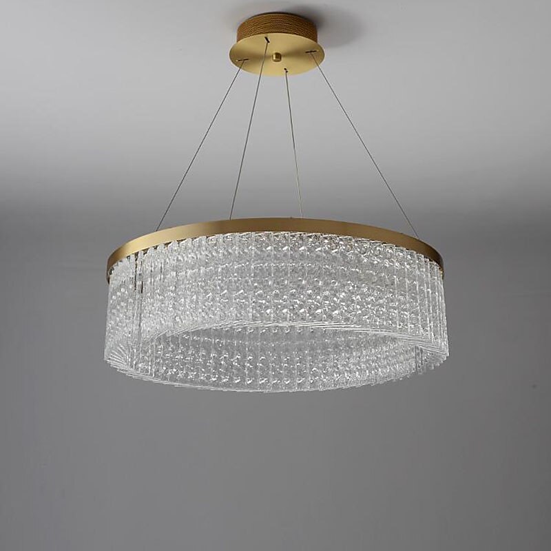 LED-taklampa glaskrona modernt guld 50cm 60cm 80cm rostfritt stål galvaniserat 220-240V 110-120V 2025 - $784.59 -P5