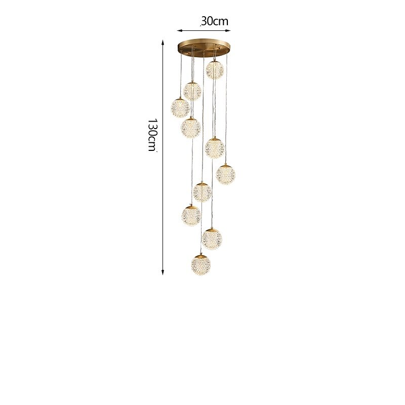 kroonluchter led hanglamp globe ontwerp cluster ontwerp koper formele stijl moderne 10 15 20 heads 220-240v 110-120v 2025 - $559.89 –P14