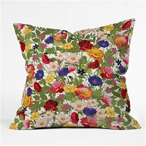 Oil Painting Color Flower Series Linen Pillow Cover Sofa Decorative Pillowcase 