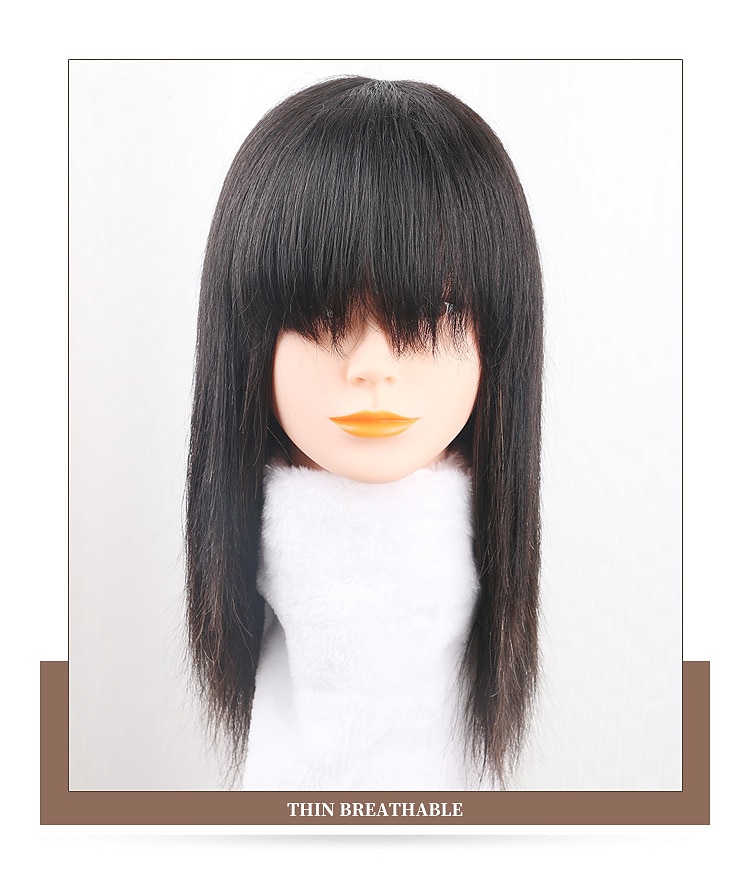 Women's Human Hair Toupees Straight Machine Made Soft / Party / Women Party / Evening / Daily Wear / Vacation 2025 - CLP $21753 –P5