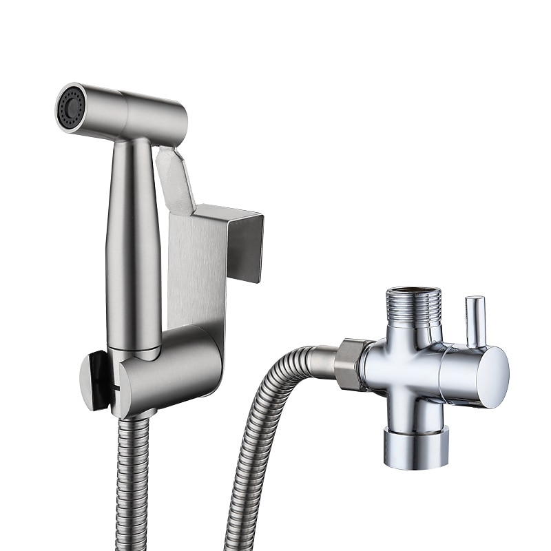 bidé de un solo orificio de acero inoxidable autolimpiante contemporáneo 1,5 m de tubería de entrada de agua de base 1/2 eu 2025 - $9.99 –P2