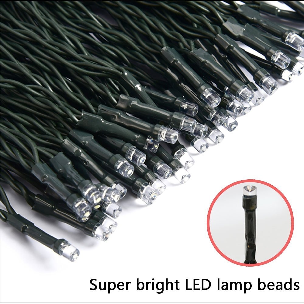 гирлянда на солнечной энергии 50m-400leds 100m-800leds с дистанционным управлением 8-режимный набор времени мигания подключаемый модуль двойного назначения рождественская вечеринка на открытом воздухе 2025 - $130.99 –P12