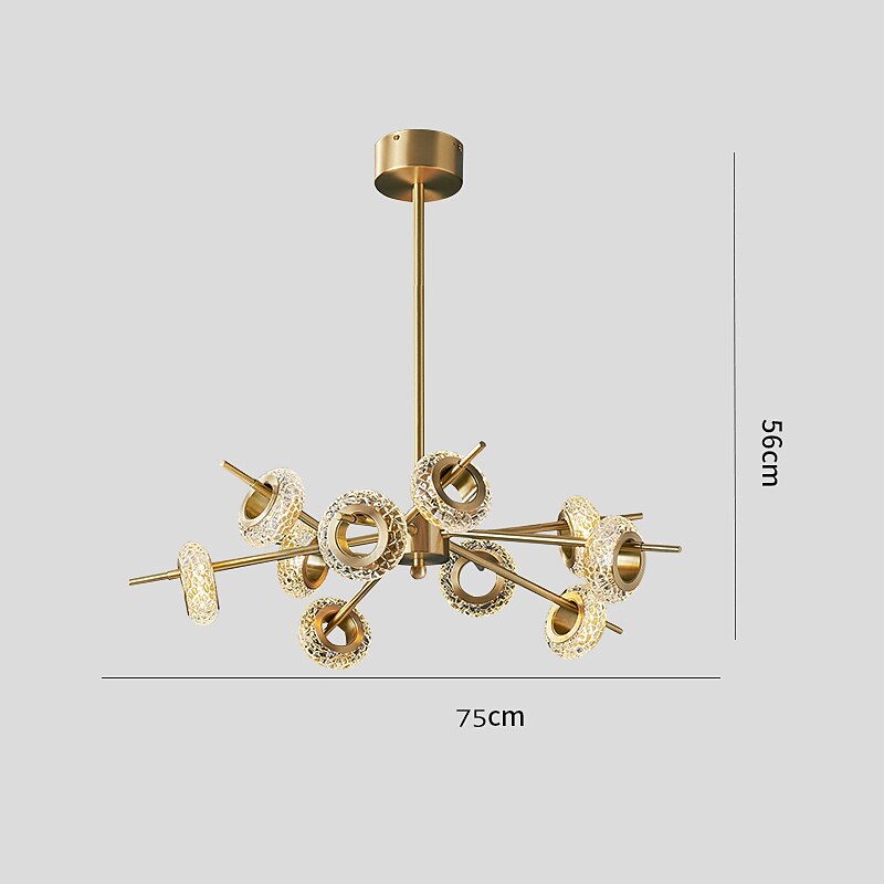 LED Pendant Light Chandelier Modern Gold 6 8 10 12 Heads Ring Design Copper Globe Brass Modern 220-240V 110-120V 2025 - $1272.69 –P9