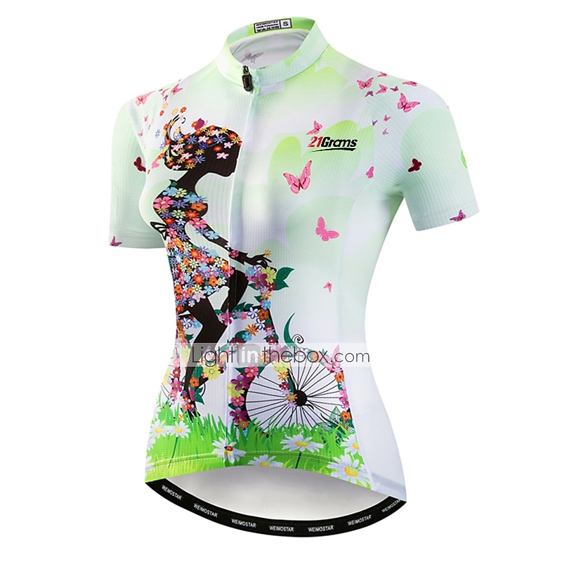 Mulheres Camisa para Ciclismo Padrão Botânico floral Flor Manga Curta Moto Camisa / Roupas Para Esporte Blusas com 3 bolsos traseiros Ciclismo de Montanha Ciclismo de Estrada Secagem Rápida Bolso de 2026 por $30.99 –P13