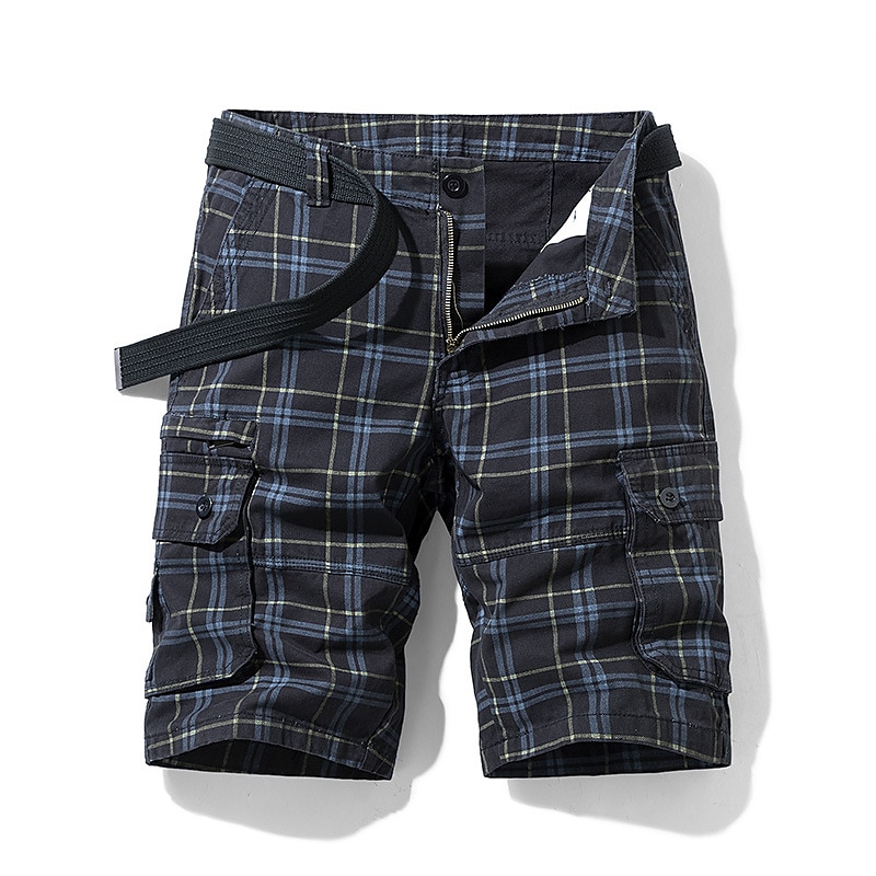 Bărbați Pantaloni Scurți Cargo Pantaloni Scurți Σορτς πεζοπορίας Drept Buzunar Plisat Confort Respirabil Scurt Sport exterior Zilnic Ieșire Stilat Stil Clasic Negru Albastru piscină 2026 - $28.99 –P3