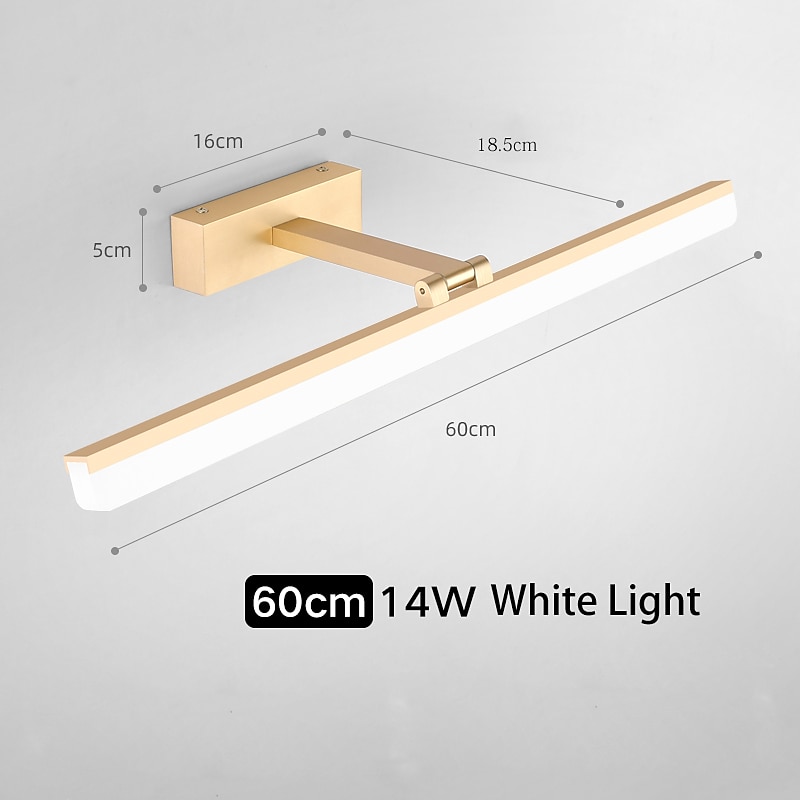 2025年 led mirror light vanity light matte modern 50cm 60cm 70cm バスルーム照明浴室アルミウォールライト ip20 110-240 v 0 w  コレクション – $75.99 –P7