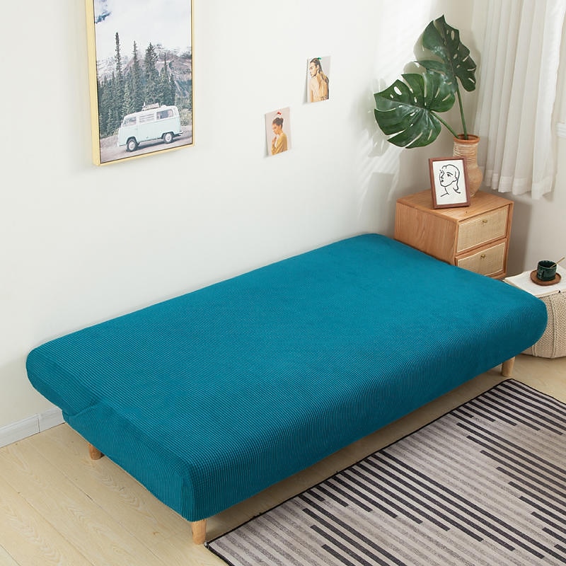 stretch futon sofatrekk burgunder slipcover elastisk sofa hvit grå vanlig sofa møbelbeskytter solid myk slitesterk vaskbar 2025 - $47.99 –P5