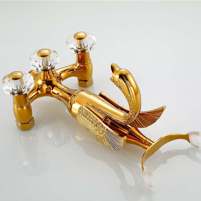 badekar armatur - moderne antikk messing veggmontering messing ventil badekar dusj blandebatterier 2026 - $404.99 –P8