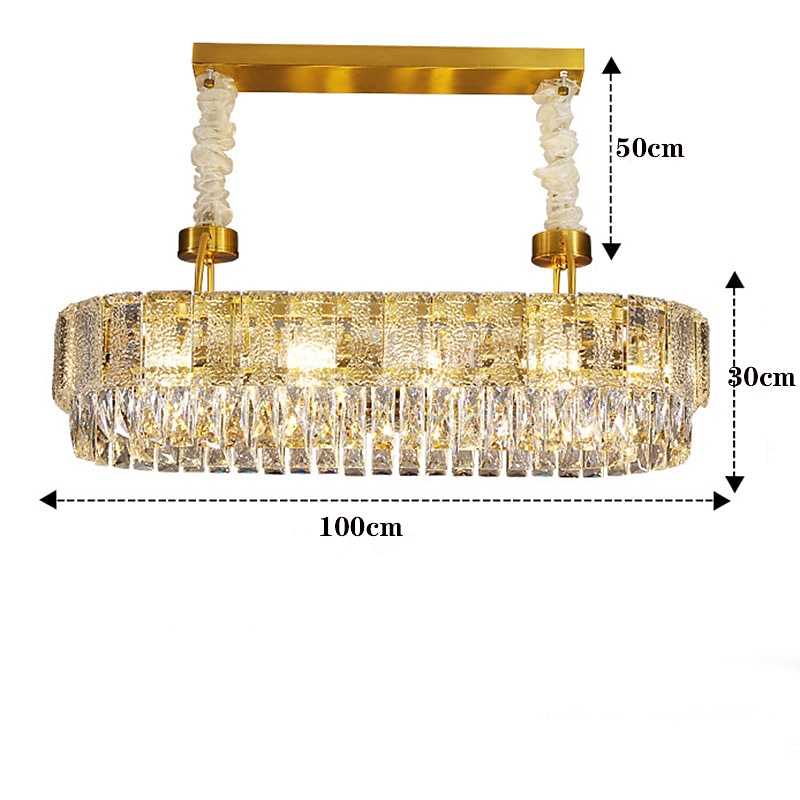 johti riipus valokristalli kattokruunu saarivalo 80cm 100cm lyhty desgin metalli sähkösinkitty moderni 220-240v 110-120v 2025 - $1239.09 –P1