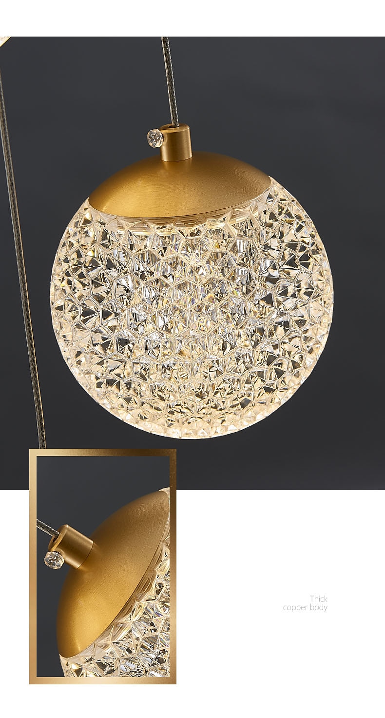 kroonluchter led hanglamp globe ontwerp cluster ontwerp koper formele stijl moderne 10 15 20 heads 220-240v 110-120v 2025 - $559.89 –P3