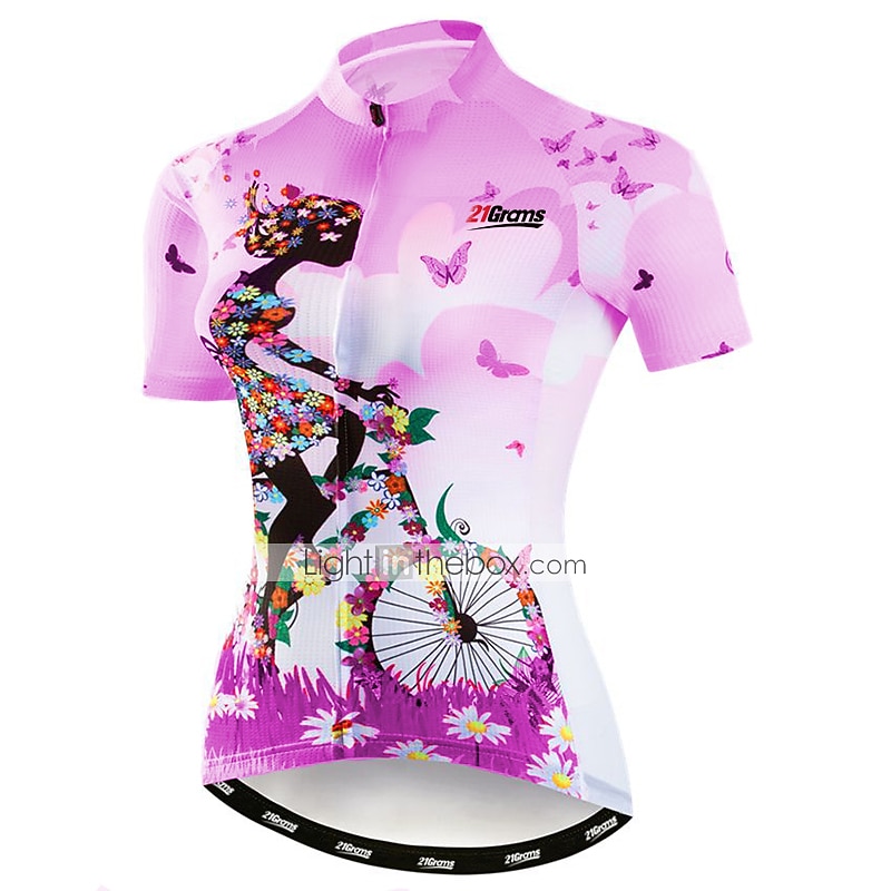 Mulheres Camisa para Ciclismo Padrão Botânico floral Flor Manga Curta Moto Camisa / Roupas Para Esporte Blusas com 3 bolsos traseiros Ciclismo de Montanha Ciclismo de Estrada Secagem Rápida Bolso de 2026 por $30.99 –P17