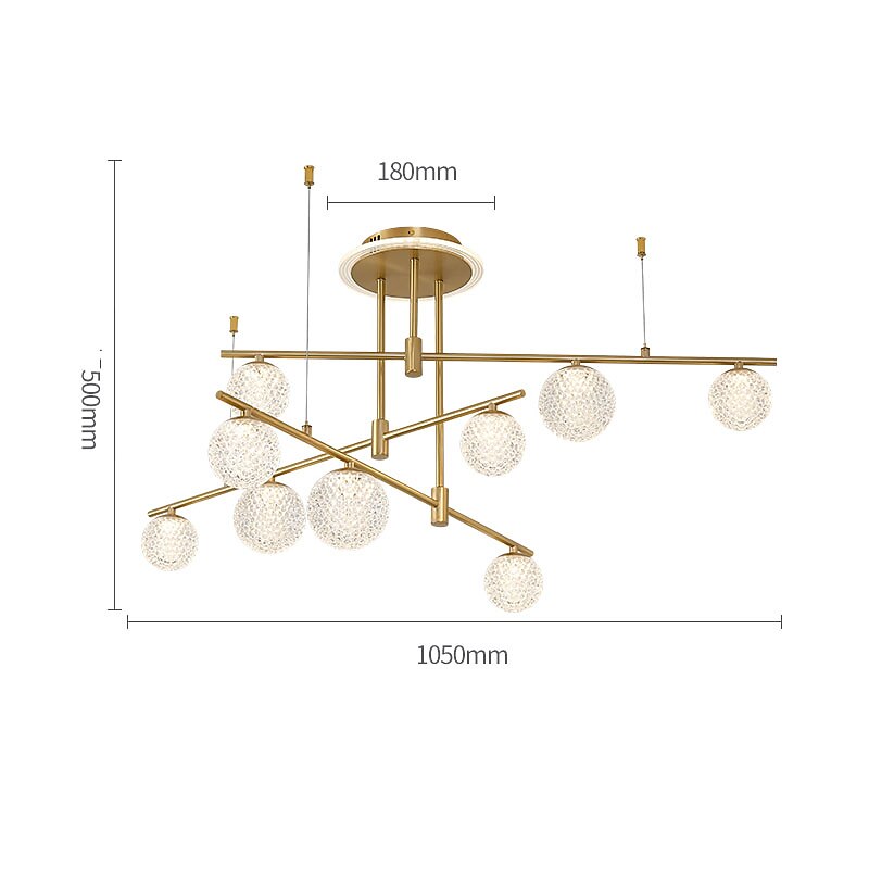 LED Ceiling Light Modern Nordic Cluster Design Chandelier Copper Modern Style Sputnik Globe Brass 9 6 Heads 84cm 105 cm 220-240V 110-120V 2025 - $1081.39 –P13