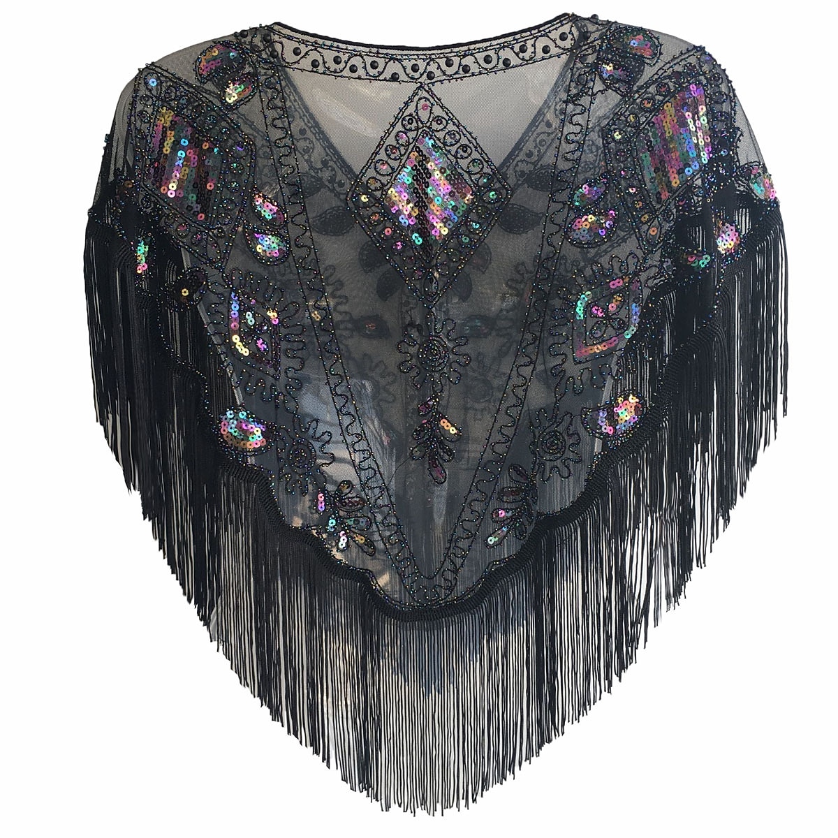 Elegant Vintage Klassiek Flapper sjaals The Great Gatsby Vriendelijke vrouw Bruiloftsgast Pailletten Kwastje kralen Lovertje Kwastje Kostuum Dames Schoolfeest Avond Feest Feest Volwassenen Sjaal 2026 - $18.49 –P4