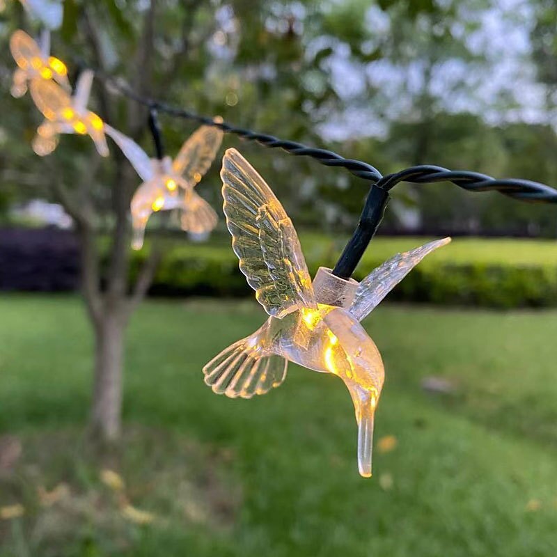luci solari esterne ip65 luci a catena per colibrì impermeabili 5m 20led 3.5m 10led luci a catena per fata giardino matrimonio festa decorazione esterna del 2025 a $29.99 –P2