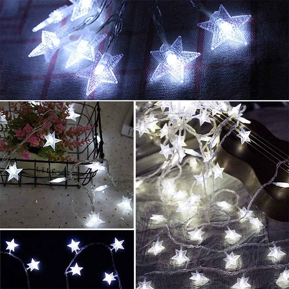 φώτα ramadan eid led ηλιακά φώτα string 40ft 12m 100leds 7m 50leds 6.5m 30leds 5m 20leds 8modes twinkle fairy lights αδιάβροχα φώτα αστέρια για εξωτερικούς κήπους γκαζόν αίθριο τοπίο Χριστούγεννα 2025 - $14.49 –P5
