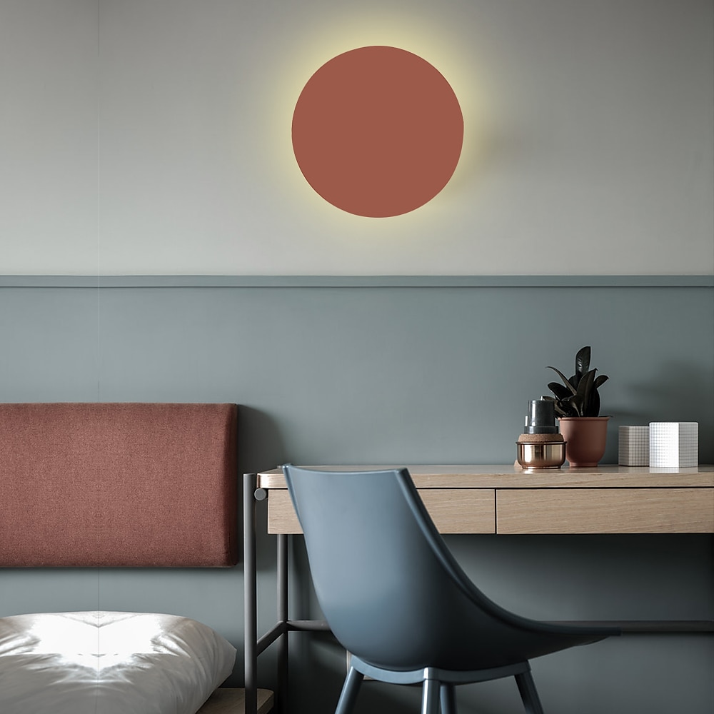 lightinthebox 1-valo 20/30cm led-seinävalaisimet pyöreä design seinävalaisimet mini yksinkertainen / moderni / nykyaikainen tyyli olohuone / makuuhuone / ruokailuhuone metalliseinävalaisin 110-120v/ 2025 - $94.99 –P17