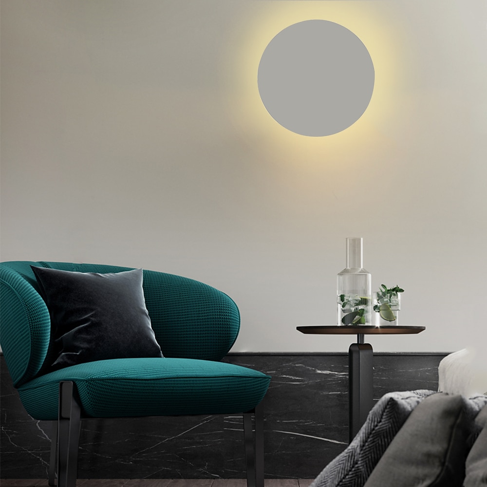 lightinthebox 1-valo 20/30cm led-seinävalaisimet pyöreä design seinävalaisimet mini yksinkertainen / moderni / nykyaikainen tyyli olohuone / makuuhuone / ruokailuhuone metalliseinävalaisin 110-120v/ 2025 - $94.99 –P9