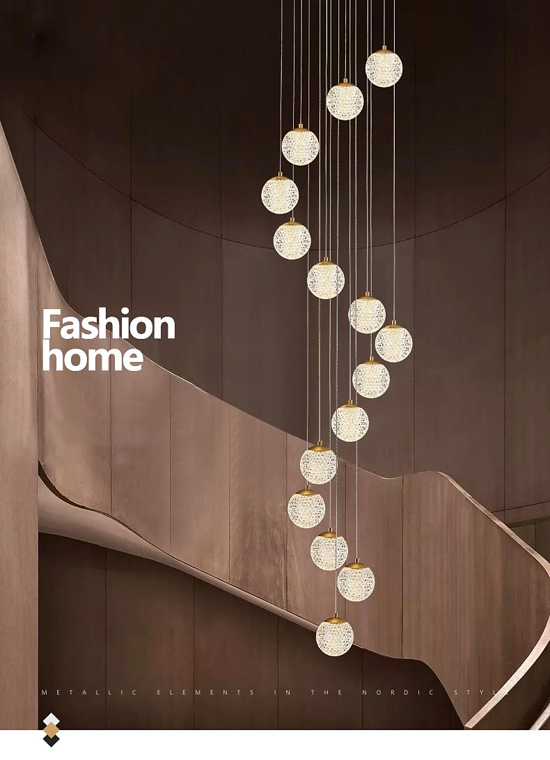 kroonluchter led hanglamp globe ontwerp cluster ontwerp koper formele stijl moderne 10 15 20 heads 220-240v 110-120v 2025 - $559.89 –P1