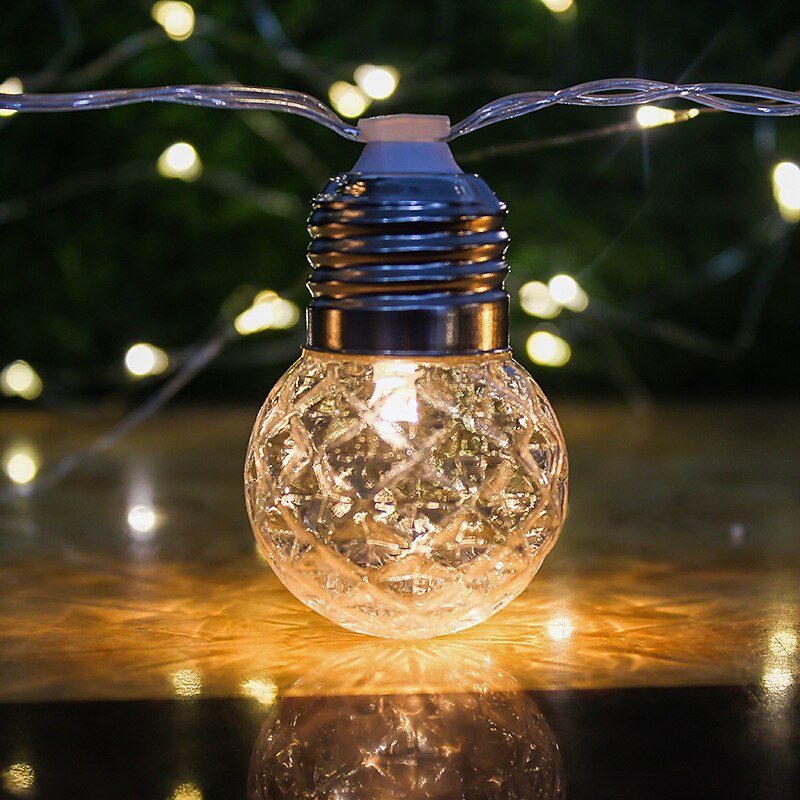 utendørs vanntette ananas mønster lys, 3,5m 10leds ip65 vanntette ananas lyssnorer for julefest dekorasjoner 2025 - $34.99 –P4
