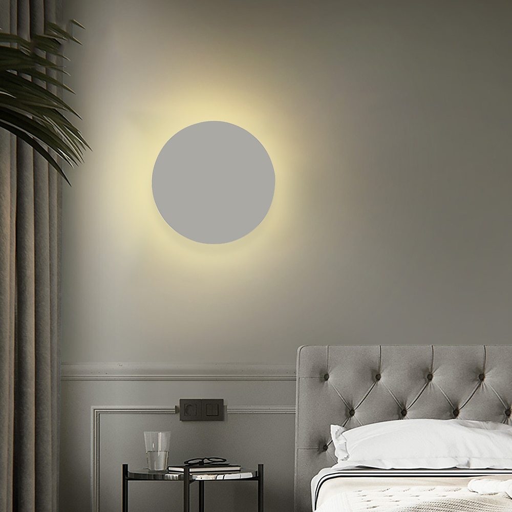 lightinthebox 1-valo 20/30cm led-seinävalaisimet pyöreä design seinävalaisimet mini yksinkertainen / moderni / nykyaikainen tyyli olohuone / makuuhuone / ruokailuhuone metalliseinävalaisin 110-120v/ 2025 - $94.99 –P10