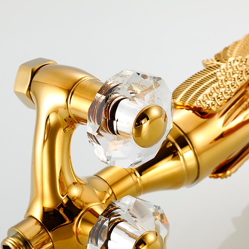 badekar armatur - moderne antikk messing veggmontering messing ventil badekar dusj blandebatterier 2026 - $404.99 –P9