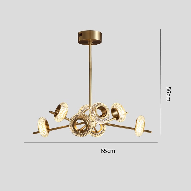 LED Pendant Light Chandelier Modern Gold 6 8 10 12 Heads Ring Design Copper Globe Brass Modern 220-240V 110-120V 2025 - $1272.69 –P8