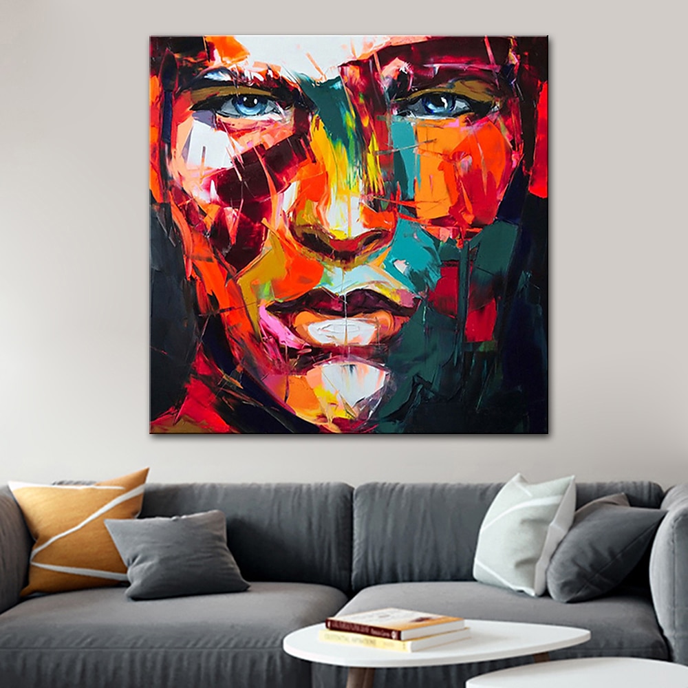 Oil Painting Handmade Hand Painted Wall Art Mintura Modern Abstract Face Home Decoration Decor Rolled Canvas No Frame Unstretched 2025 - $60.99 –P2