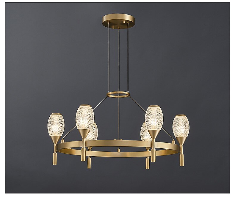6-Light 10-Light 64/80/90/90 cm Forme geometrice Candelabre Cupru Acrilic Stil modern Alamă Modern Stilul nordic 110-120V 220-240V 2025 - $1273.15 –P9