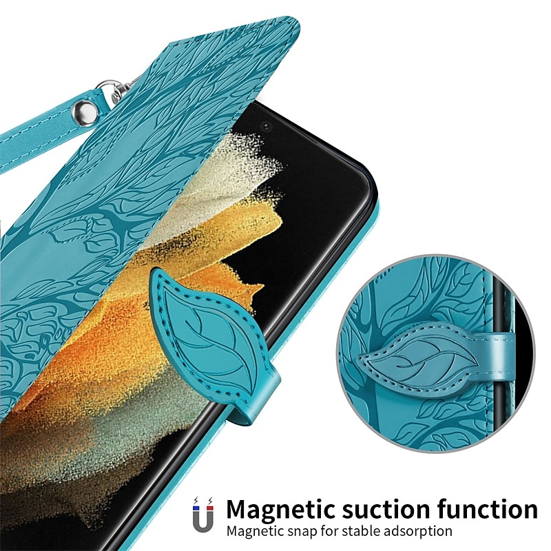 Phone Case For Samsung Galaxy S24 S23 S22 S21 S20 Plus Ultra A54 A34 A14 A72 A52 A42 Note 20 10 S25 Ultra Wallet Case Card Holder Dustproof Shockproof Lines / Waves Solid Colored PU Leather 2025 - $13.99 –P9