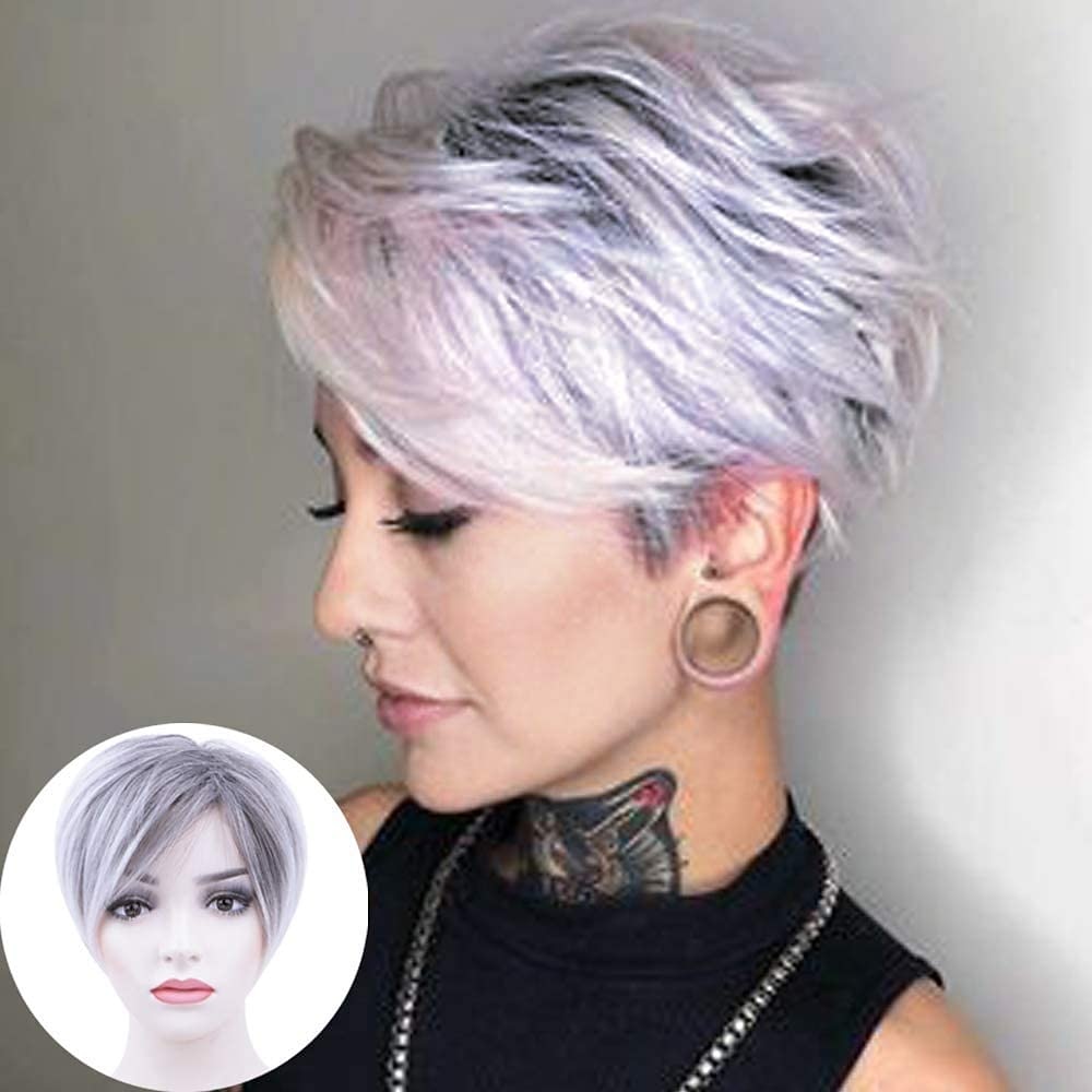 peluca de corte corto rubia recta corte pixie peluca resistente al calor pelucas cortas de cabello corto con flequillo 2026 - $20.99 –P1