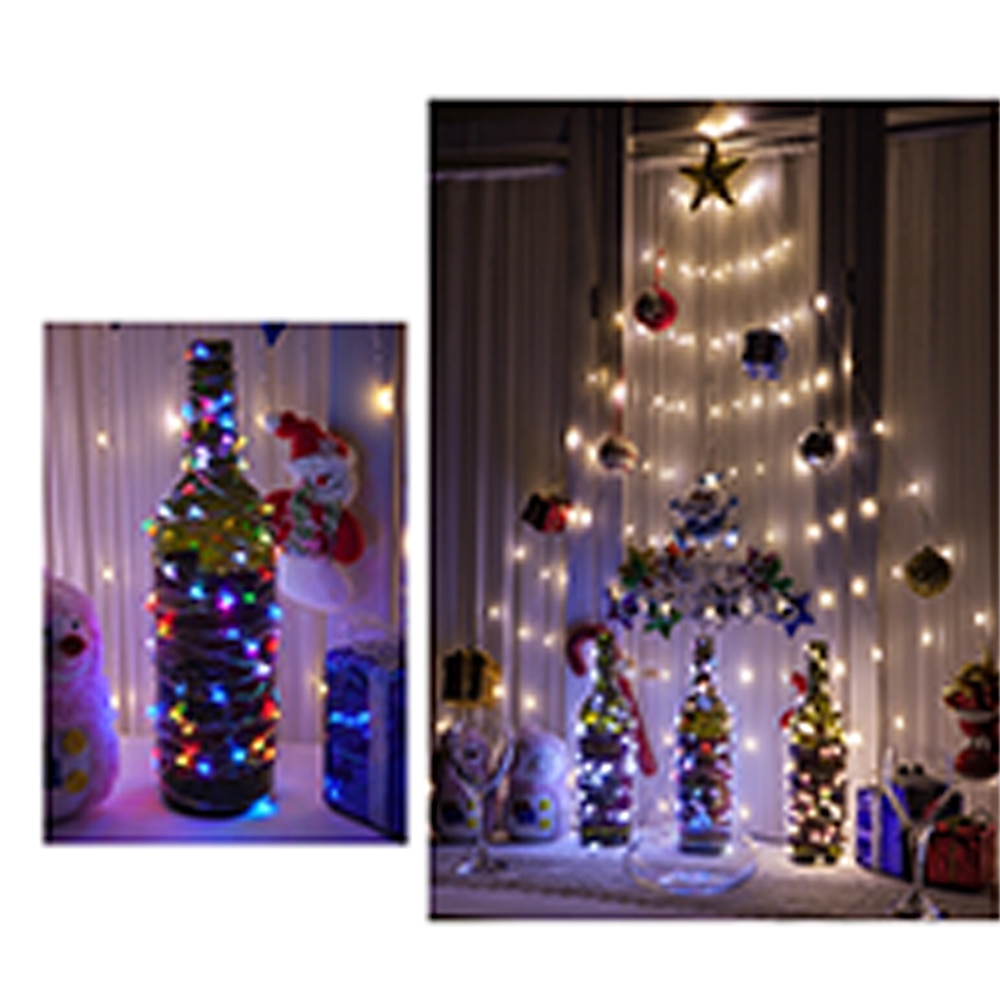 elegante festa di nozze ricevimento 10m 100led filo d'argento luci a led stringa - flessibile ghirlanda fata stringa bianco caldo per arredamento casa del 2025 a $12.99 –P11