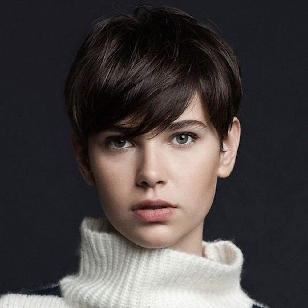 parrucche corte pixie tagli capelli ombre biondo platino parrucche sintetiche resistenti al calore diritte naturali con frangia parrucca naturale per uso quotidiano per donne bianche del 2026 a $20.99 –P3