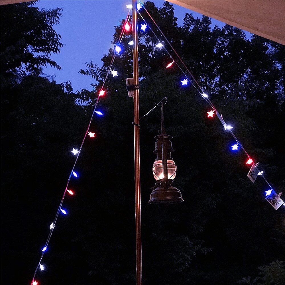 φώτα ramadan eid led ηλιακά φώτα string 40ft 12m 100leds 7m 50leds 6.5m 30leds 5m 20leds 8modes twinkle fairy lights αδιάβροχα φώτα αστέρια για εξωτερικούς κήπους γκαζόν αίθριο τοπίο Χριστούγεννα 2025 - $14.49 –P6