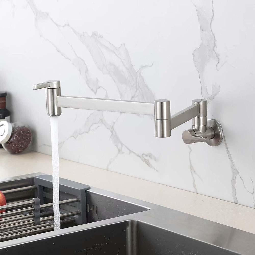 kuchyňská baterie jednoduchá rukojeť se dvěma otvory chrom/nikl kartáčovaný/galvanicky pokovená středová sada moderních kuchyňských kohoutků 2026 - $139.99 –P6